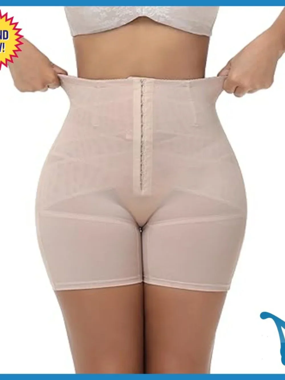 Tummy Control Shapewear Shorts Adjustable Hooks Slimming Girdle Body Shaper